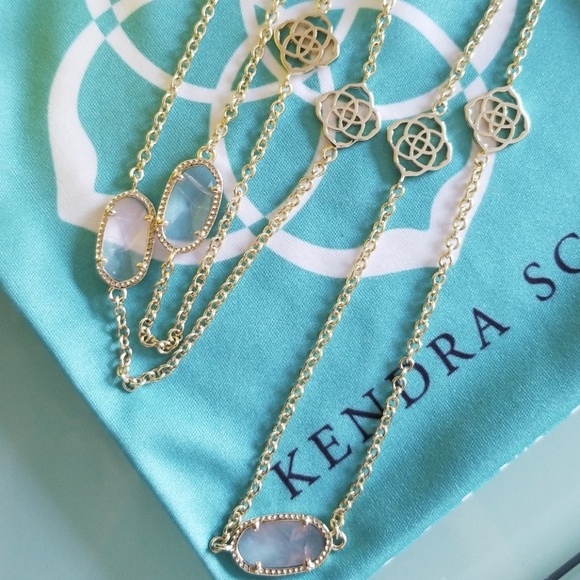 Kendra Scott Rose Quartz Sonya gold necklace - Picture 7 of 7